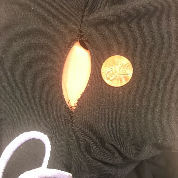 Coogi long sleeve ruched logo graphic blouse top - Picture 5 of 8